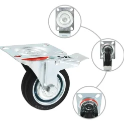vidaXL Roulettes pivotantes 4 pcs 75 mm