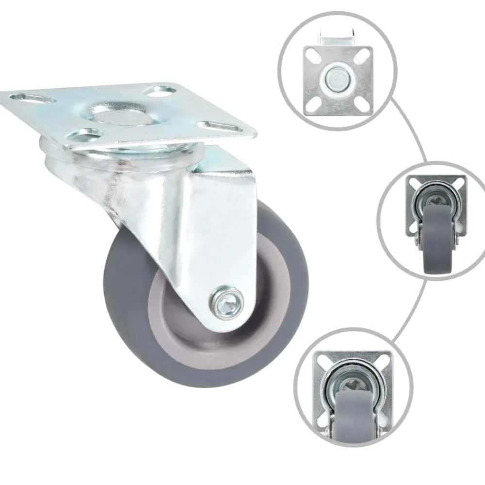 Manutention De Matériaux-vidaXL Roulettes pivotantes 4 pcs 50 mm