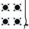 Accessoires De Quincaillerie-vidaXL Roulettes pour meubles 4 pièces avec élévateur 15,5 x 15,5 x 5,5 cm Acier 1000 kg