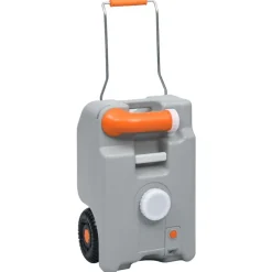 Loisirs De Plein Air-vidaXL Réservoir d'eau sur roues pour camping 25 L Gris