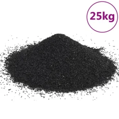 Articles Pour Animaux De Compagnie-vidaXL Sable pour aquarium 25 kg noir 0,2-2 mm