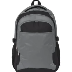 Bagages & Maroquinerie-vidaXL Sac à dos d'école 40 L noir et Gris