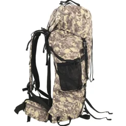 Bagages & Maroquinerie-vidaXL Sac à dos de randonnée camouflage 60 L tissu oxford Marron