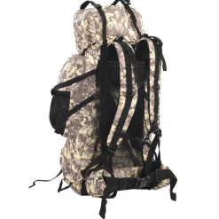 Bagages & Maroquinerie-vidaXL Sac à dos de randonnée camouflage 60 L tissu oxford Marron
