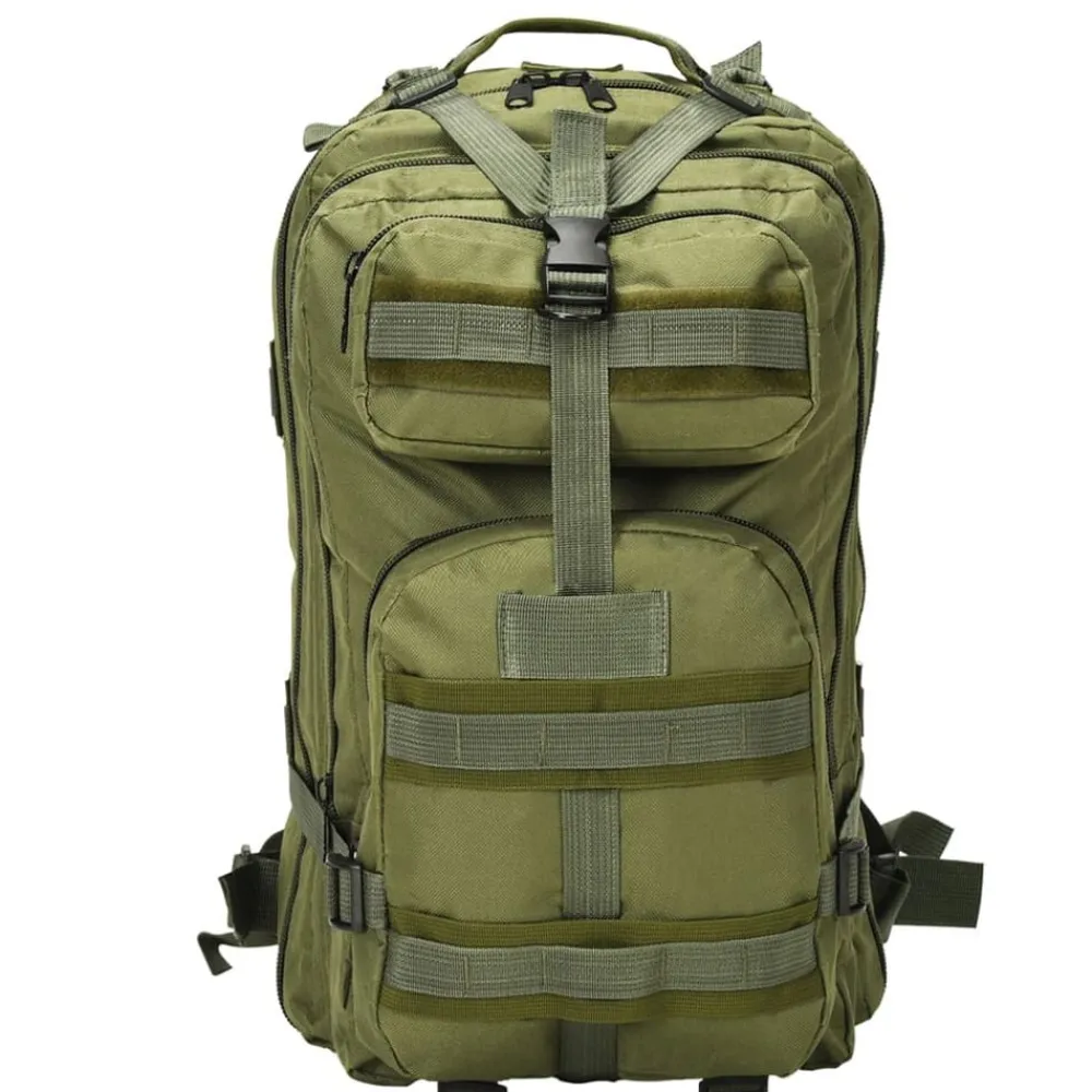 Bagages & Maroquinerie-vidaXL Sac à dos en style militaire 50 L Vert olive