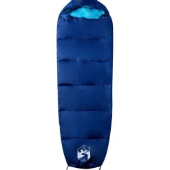 Loisirs De Plein Air-vidaXL Sac de couchage momie pour adultes camping 3 saisons marine et bleu