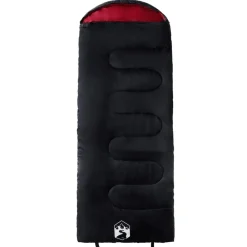 Loisirs De Plein Air-vidaXL Sac de couchage pour adultes camping 3-4 saisons noir et rouge