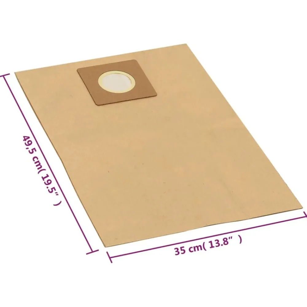 Accessoires Pour Appareils Électroménagers-vidaXL Sacs en papier pour aspirateur sec et humide 10 pcs Marron
