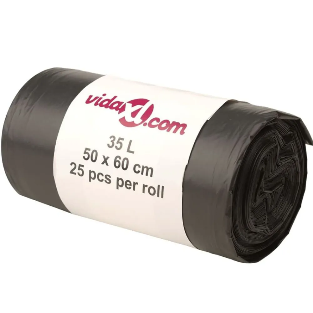 Produits Ménagers-vidaXL Sacs poubelles 250 pcs noir 35 L