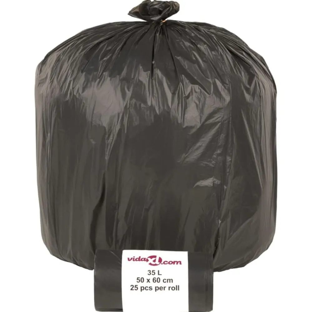Produits Ménagers-vidaXL Sacs poubelles 250 pcs noir 35 L