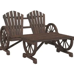 Mobilier De Jardin-vidaXL Salon de jardin 2 pcs bois de sapin massif Marron foncé