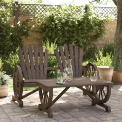 Mobilier De Jardin-vidaXL Salon de jardin 2 pcs bois de sapin massif Marron foncé