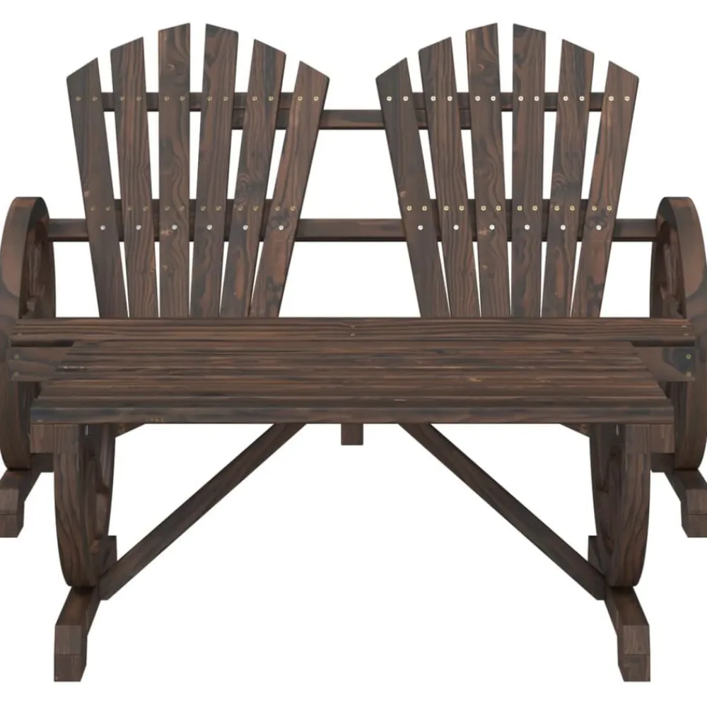 Mobilier De Jardin-vidaXL Salon de jardin 2 pcs bois de sapin massif Marron foncé
