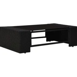 Mobilier De Jardin-vidaXL Salon de jardin 7 pcs Résine tressée Noir
