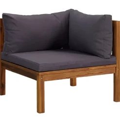 vidaXL Salon de jardin 12 pcs avec coussin Bois d'acacia solide
