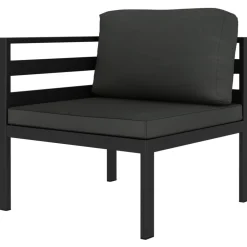 vidaXL Salon de jardin 6 pcs avec coussins Aluminium Anthracite