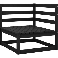 Mobilier De Jardin-vidaXL Salon de jardin 3 pcs bois de pin massif Noir