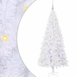 vidaXL Sapin de Noël artificiel avec 300 LED 180 cm PVC et Acier