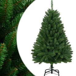 vidaXL Sapin de Noël artificiel à charnières avec support 120 cm