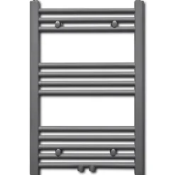 Appareils Électroménagers-vidaXL Sèche-serviettes eau chaude à rails droits 500x764 mm Gris