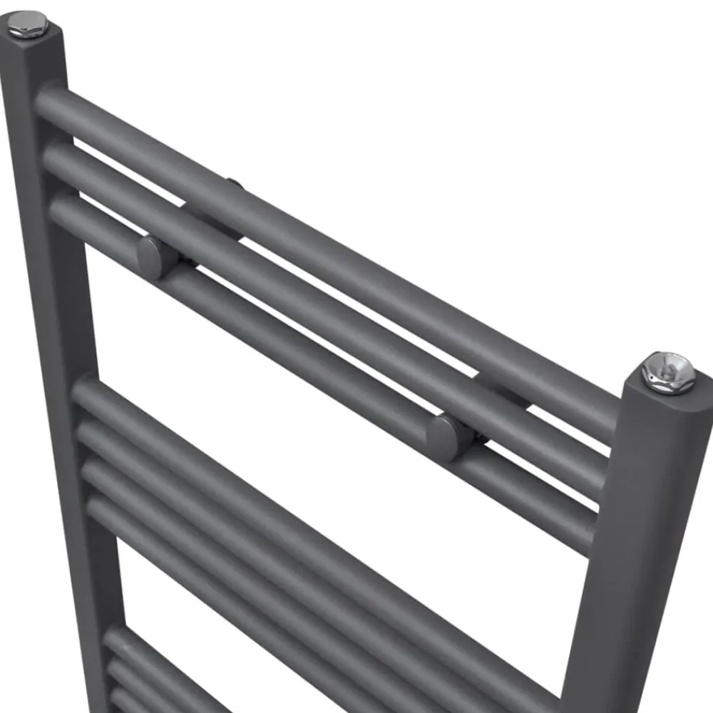 Appareils Électroménagers-vidaXL Sèche-serviettes eau chaude à rails droits 500x764 mm Gris