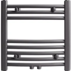 vidaXL Sèche-serviettes eau chaude à rails incurvés 480 x 480 mm