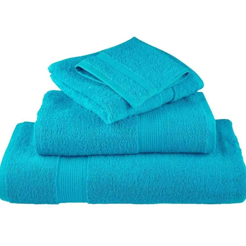 Linge-vidaXL Serviette Invité SOLUND 2 pcs 15 x 21 cm 550 gsm Turquoise