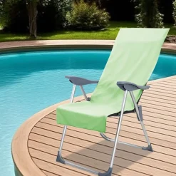 Linge-vidaXL Serviettes de chaise d'extérieur 2 pcs 130 x 60 cm Vert