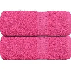 Linge-vidaXL Serviettes de toilette FROGN 2 pièces 30x30 cm 360 g/m² Rose