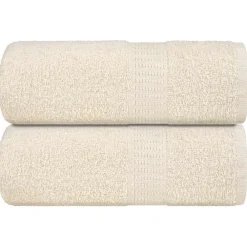 vidaXL Serviettes de toilette FROGN 2 pièces Crème 30x30 cm 360 g/m²