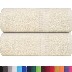 vidaXL Serviettes de toilette FROGN 2 pièces Crème 30x30 cm 360 g/m²
