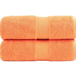 Linge-vidaXL Serviettes de toilette premium SOLUND 2 pièces 30 x 30 cm 600 g/m² Orange