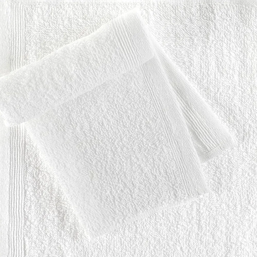 Linge-vidaXL Serviettes pour invités 50 pcs Coton 350 g/m² 30x30 cm Blanc