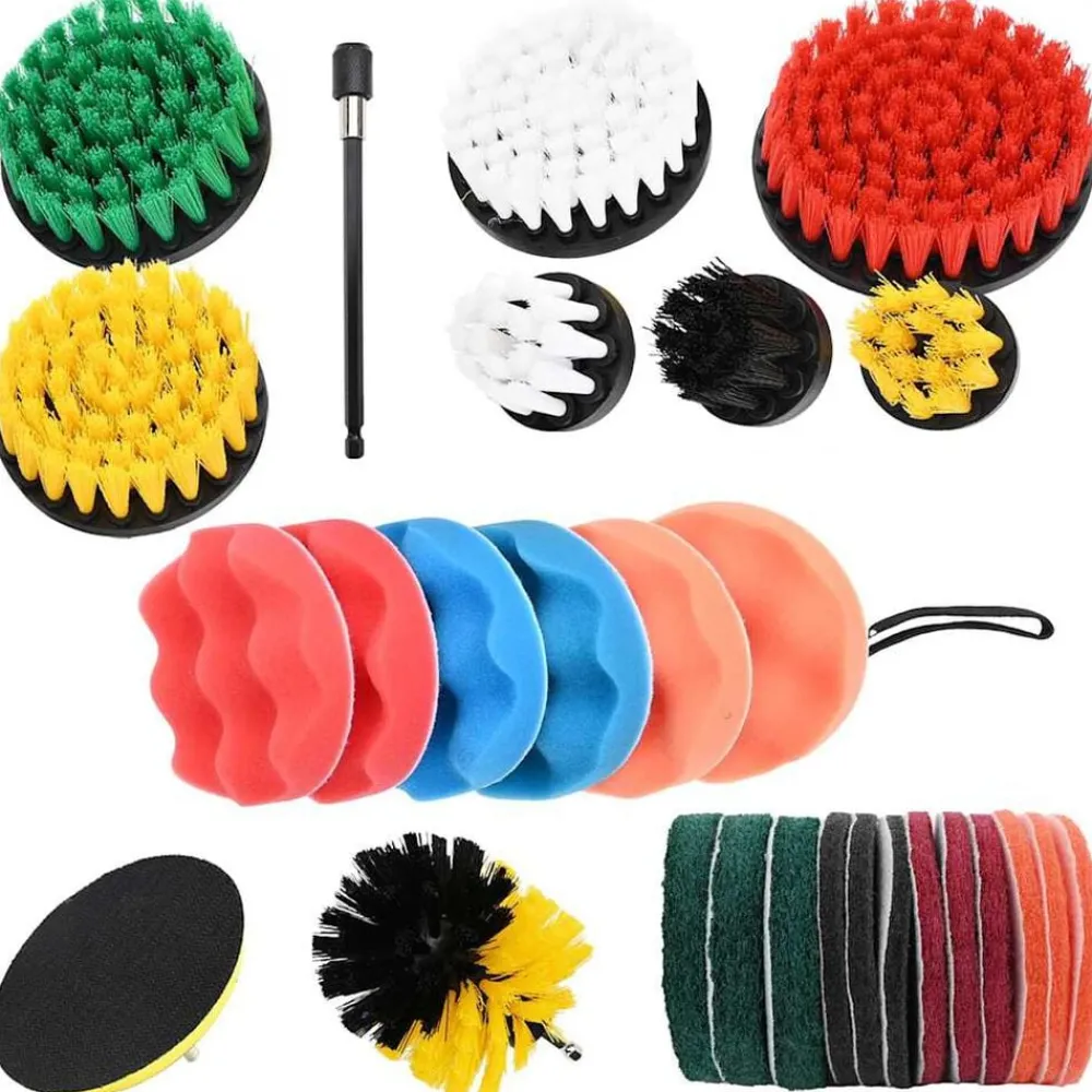 Pièces Détachées Pour Véhicules-vidaXL Set de brosses pour voiture Multicolore polyrotin