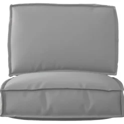 Décorations-vidaXL Set de coussins de palette 2 pcs Tissu Oxford Gris