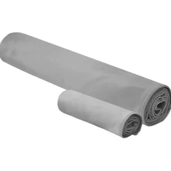 Linge-vidaXL Set de serviettes de sport 2 pcs tissu Gris foncé