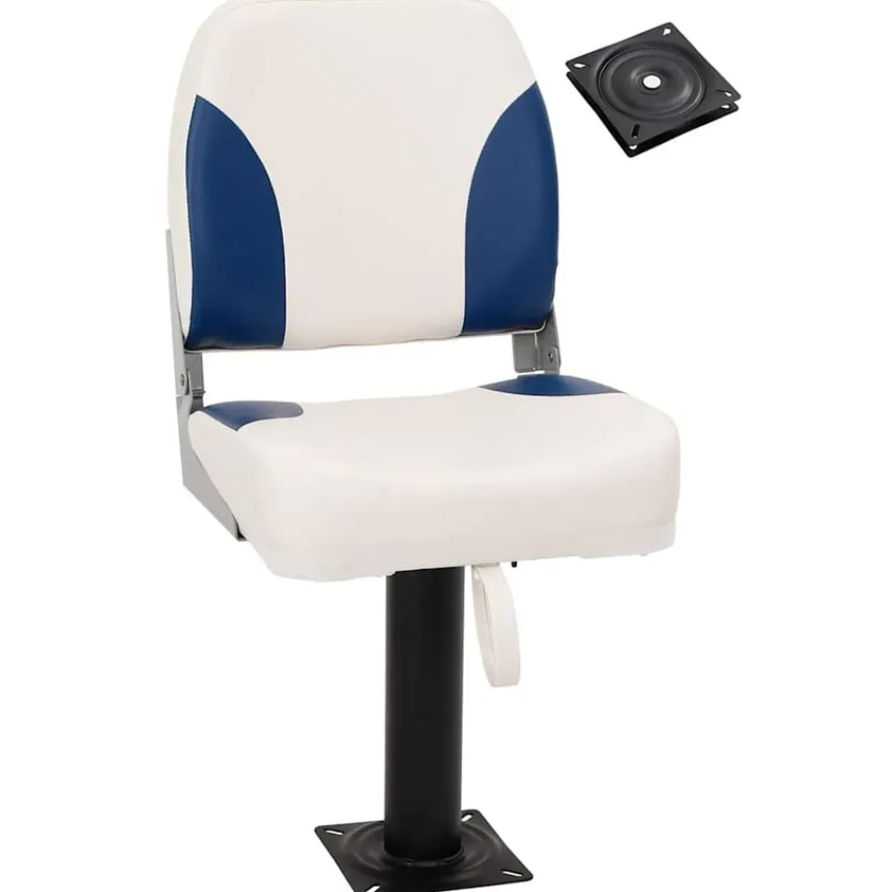 vidaXL Siège de bateau avec piédestal pivotant à 360°