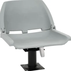 Véhicules-vidaXL Siège de bateau avec piédestal pivotant à 360 Gris