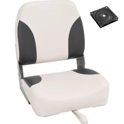 vidaXL Siège de bateau pliable 1 ensemble avec dossier bas et sangle de fixation