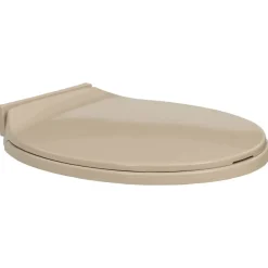 Plomberie-vidaXL Siège de toilette à fermeture en douceur Ovale Beige