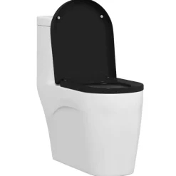Plomberie-vidaXL Siège de toilette 48 x 36,5 x 4,5 cm Polypropylène Noir