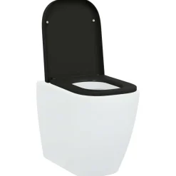 Plomberie-vidaXL Siège de toilette 47,5 x 35 x 3,6 cm Duroplast Noir