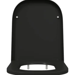 Plomberie-vidaXL Siège de toilette 47,5 x 35 x 3,6 cm Duroplast Noir