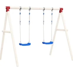 Jeux De Plein Air-vidaXL Sièges de balançoire avec cordes 2 pcs bleu 38x16 cm PE