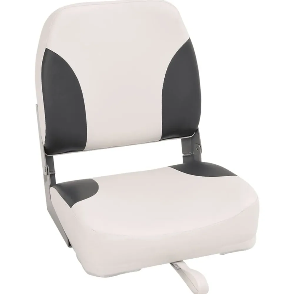 Pièces Détachées Pour Véhicules-vidaXL Sièges de bateau pliables lot de 2 à dossier haut 41x36x48 cm gris foncé et blanc