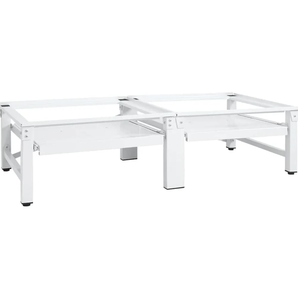 vidaXL Socle de lave-linge et sèche-linge et étagère coulissante