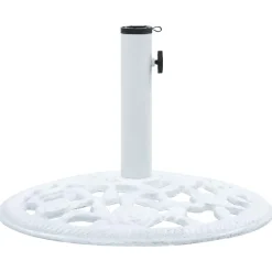 Pelouses & Jardins-vidaXL Socle de parasol 12 kg 48 cm Fonte Blanc