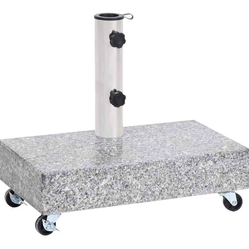 vidaXL Socle de parasol clair 45x25x8,3 cm Granite