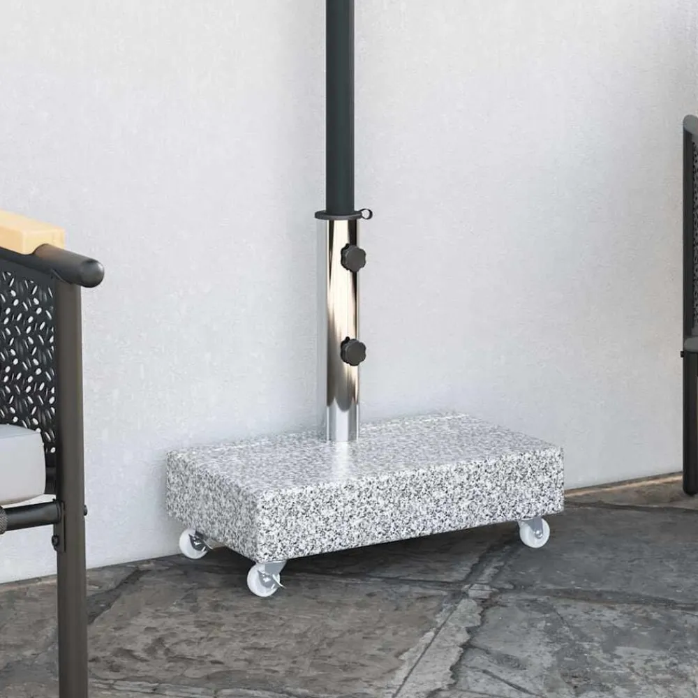 vidaXL Socle de parasol clair 45x25x8,3 cm Granite