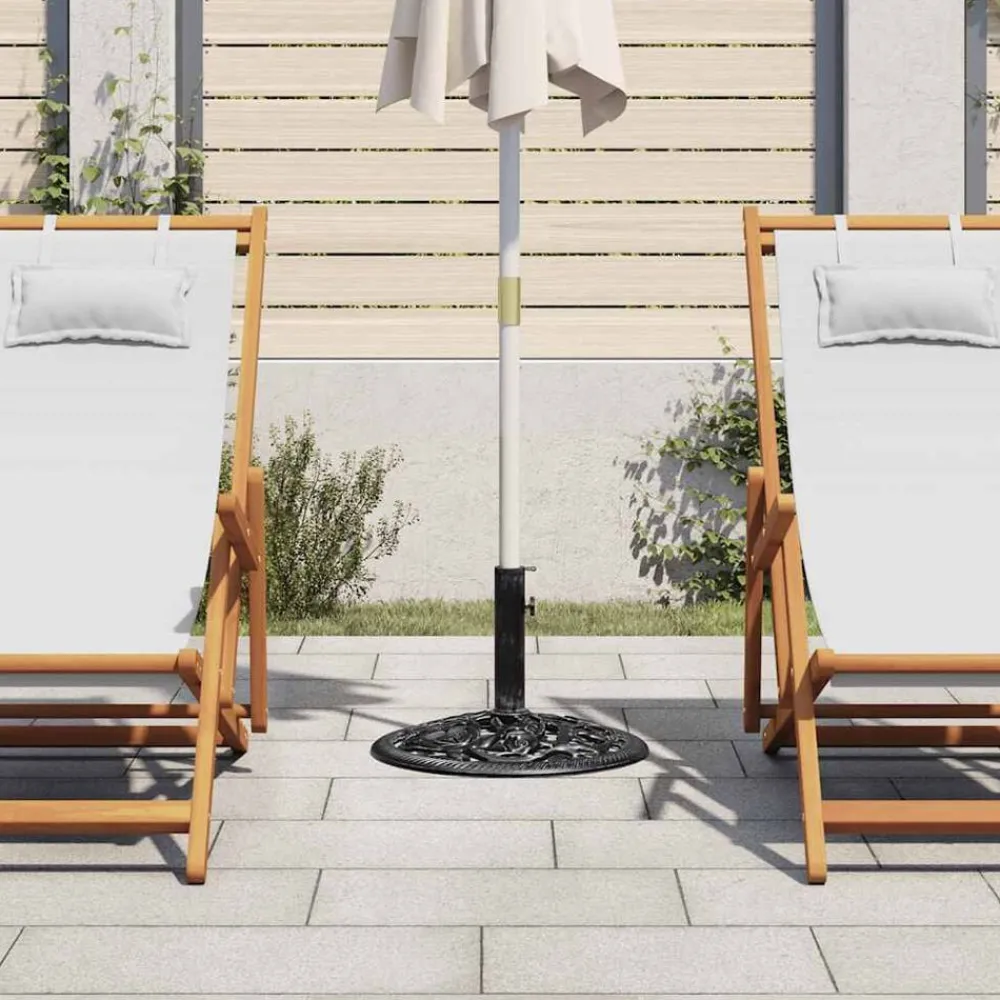 vidaXL Socle de parasol 48x48x33 cm Fonte